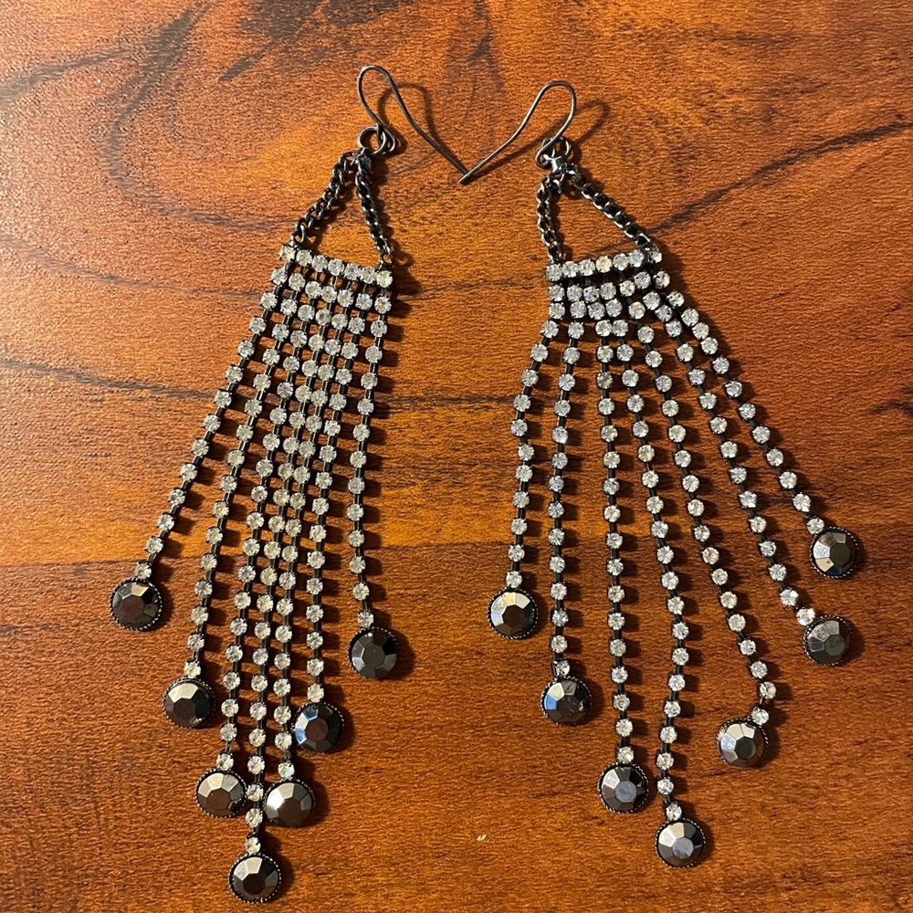 Black/Silver - Statement Earrings